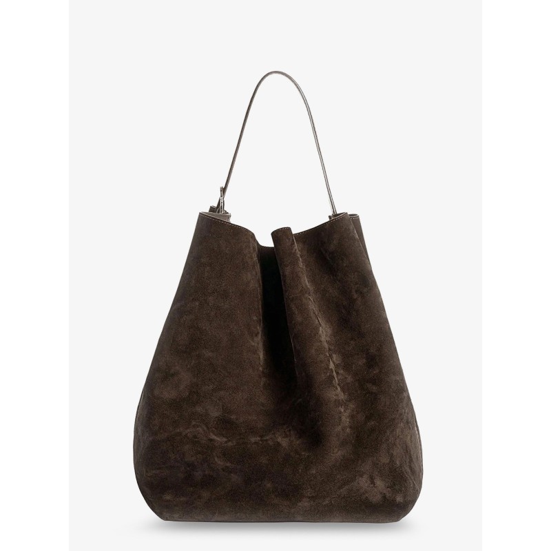 Suede Belted Tote shoulder bag