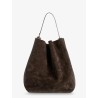 Suede Belted Tote shoulder bag