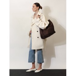 Suede Belted Tote shoulder bag