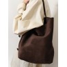 Suede Belted Tote shoulder bag