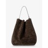 Suede Belted Tote shoulder bag
