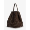 Suede Belted Tote shoulder bag