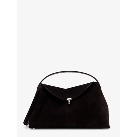 T-Lock suede handbag