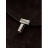 T-Lock suede handbag