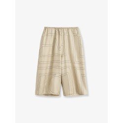 Organic silk bermuda shorts