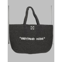 BORSA TOTE IN RAFIA CON RICAMO