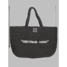 BORSA TOTE IN RAFIA CON RICAMO