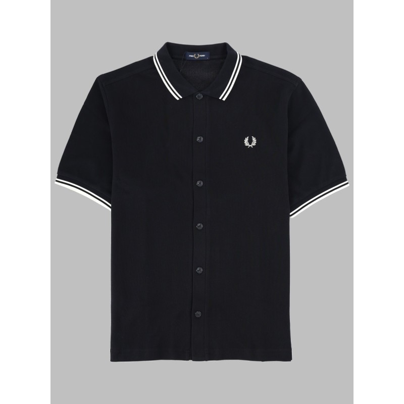 POLO CON BOTTONI E LOGO