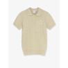 Wool and cotton blend sweater with embroidered logo on the front