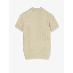 Wool and cotton blend sweater with embroidered logo on the front