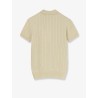 Wool and cotton blend sweater with embroidered logo on the front