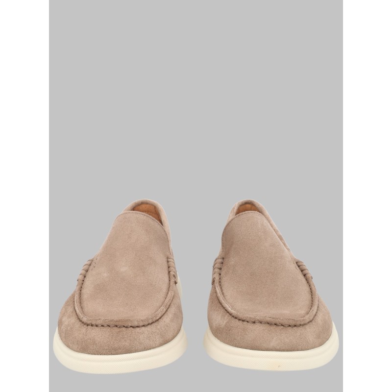 MOCASSINO IN PELLE SCAMOSCIATA CON LOGO