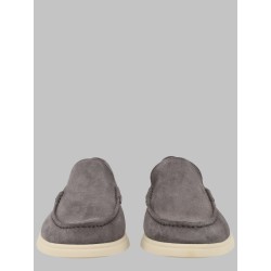 MOCASSINO IN PELLE SCAMOSCIATA CON LOGO