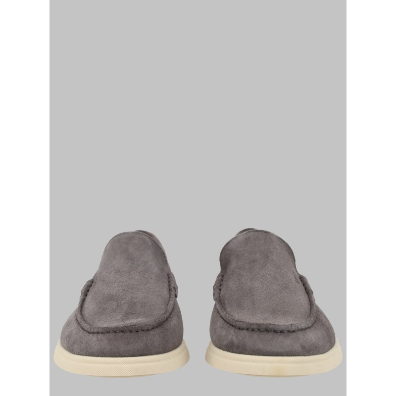 MOCASSINO IN PELLE SCAMOSCIATA CON LOGO