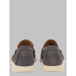 MOCASSINO IN PELLE SCAMOSCIATA CON LOGO