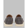MOCASSINO IN PELLE SCAMOSCIATA CON LOGO