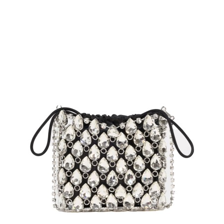 BORSA MINI IN MAGLIA METALLICA CON CRISTALLI
