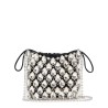 BORSA MINI IN MAGLIA METALLICA CON CRISTALLI