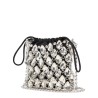 BORSA MINI IN MAGLIA METALLICA CON CRISTALLI