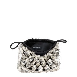 BORSA MINI IN MAGLIA METALLICA CON CRISTALLI