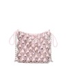BORSA MINI IN MAGLIA METALLICA CON CRISTALLI