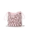 BORSA MINI IN MAGLIA METALLICA CON CRISTALLI