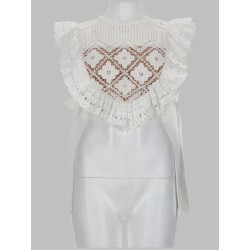 CROPTOP IN CROCHET CON INSERTI IN PIZZO