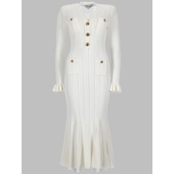 ABITO MIDI IN MAGLIA POINTELLE