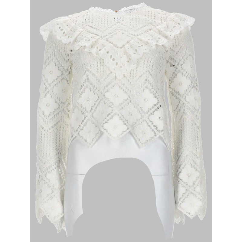 TOP IN CROCHET CON INSERTI IN PIZZO