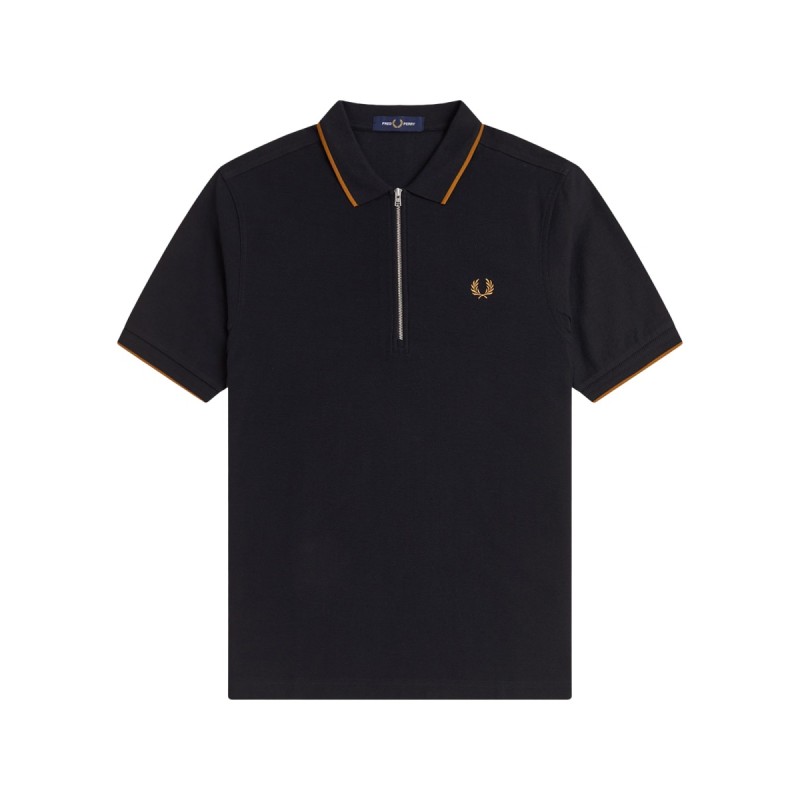 POLO CON ZIP E LOGO