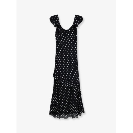 Polka-dots viscose dress