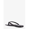 Croco-embossed leather sandals