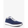 Knitted fabric sneakers with suede inserts