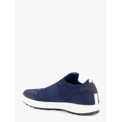 Knitted fabric sneakers with suede inserts