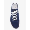 Knitted fabric sneakers with suede inserts