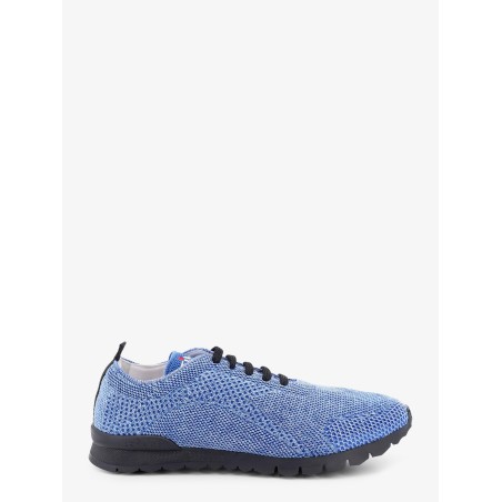 Knitted fabric sneakers with embroidered logo