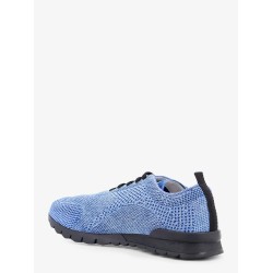 Knitted fabric sneakers with embroidered logo