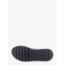 Knitted fabric sneakers with embroidered logo