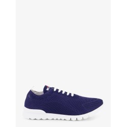 Knitted fabric sneakers with embroidered logo