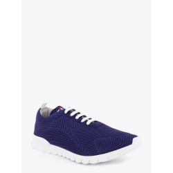 Knitted fabric sneakers with embroidered logo