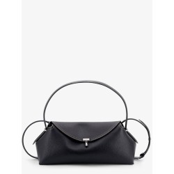T-Lock Hammered Leather Shoulder Bag
