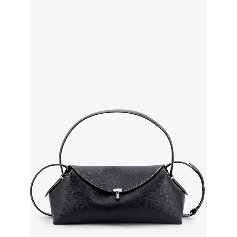 T-Lock Hammered Leather Shoulder Bag