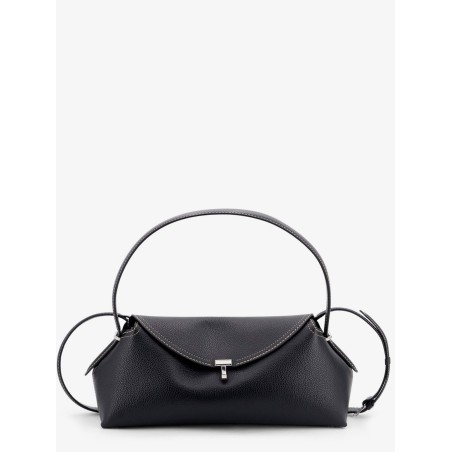 T-Lock Hammered Leather Shoulder Bag