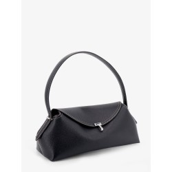 T-Lock Hammered Leather Shoulder Bag