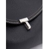 T-Lock Hammered Leather Shoulder Bag