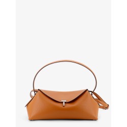 T-Lock hammered leather shoulder bag