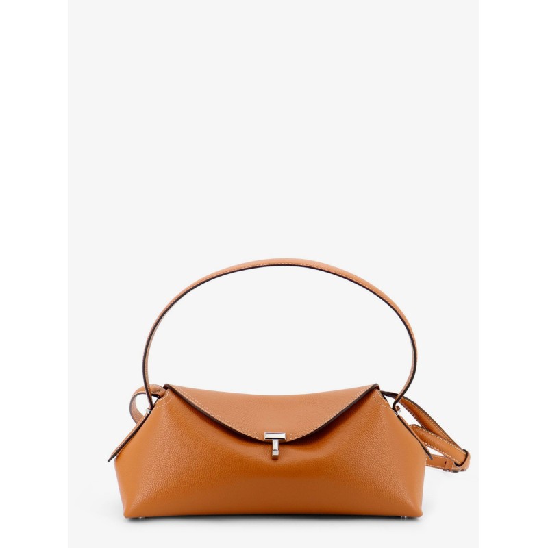 T-Lock hammered leather shoulder bag