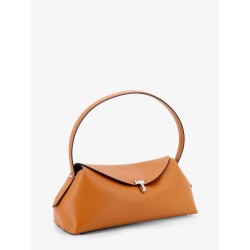 T-Lock hammered leather shoulder bag