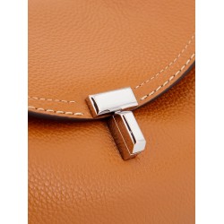 T-Lock hammered leather shoulder bag