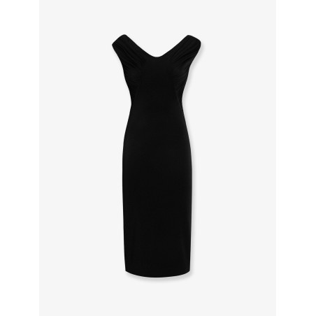 Fitted organzino crêpe dress